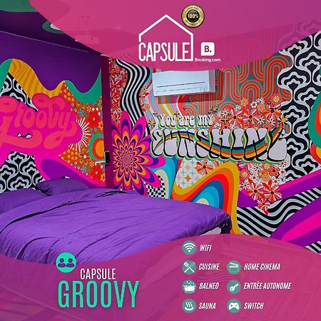 Capsule Groovy-Jacuzzi-Sauna-Billard-Netflix- Nintendo Switch & Jeux Mons Ngoại thất bức ảnh